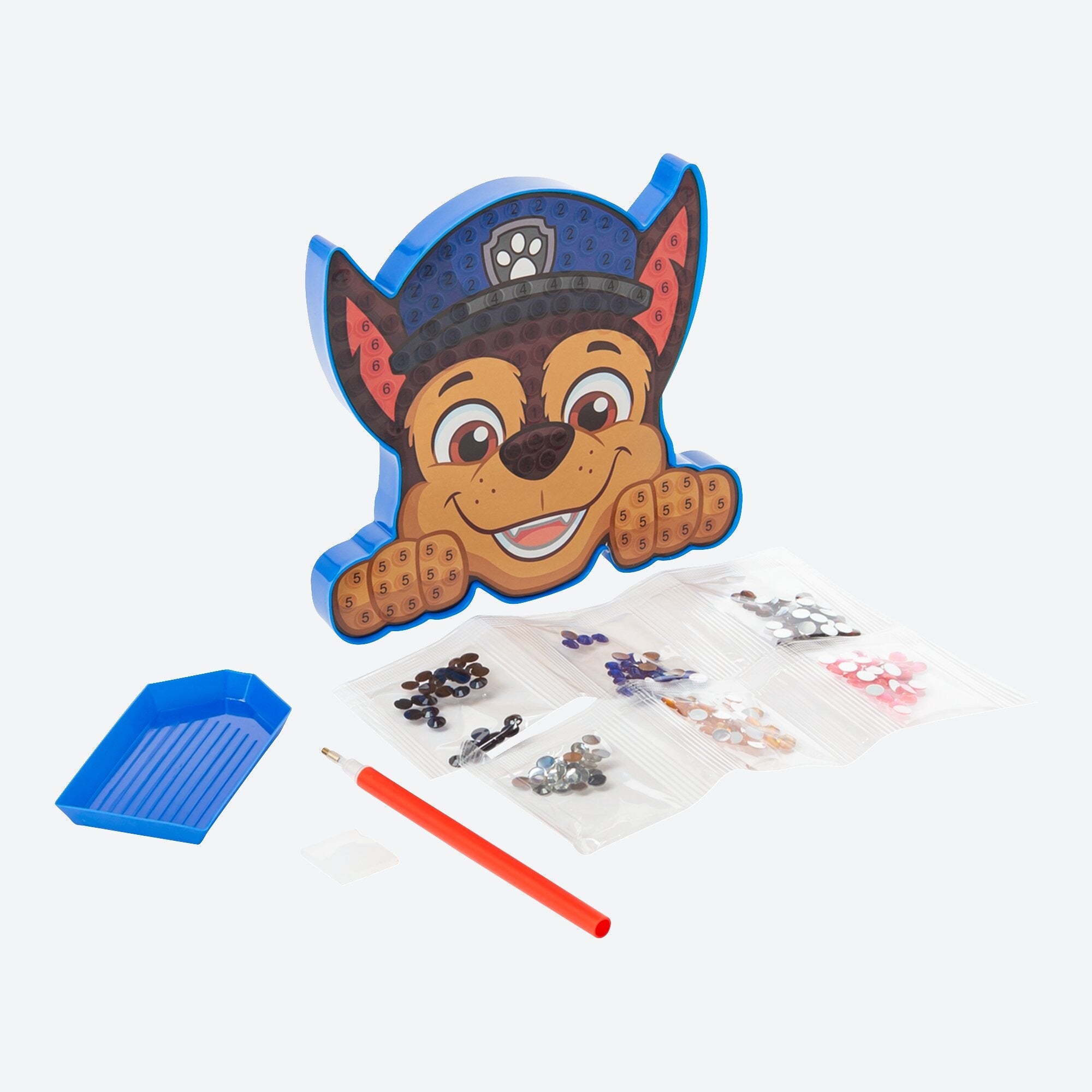 Spin Master - PWP22-5724-1 - Paw Patrol Diamond Art Chase  18x18cm, Bastelset