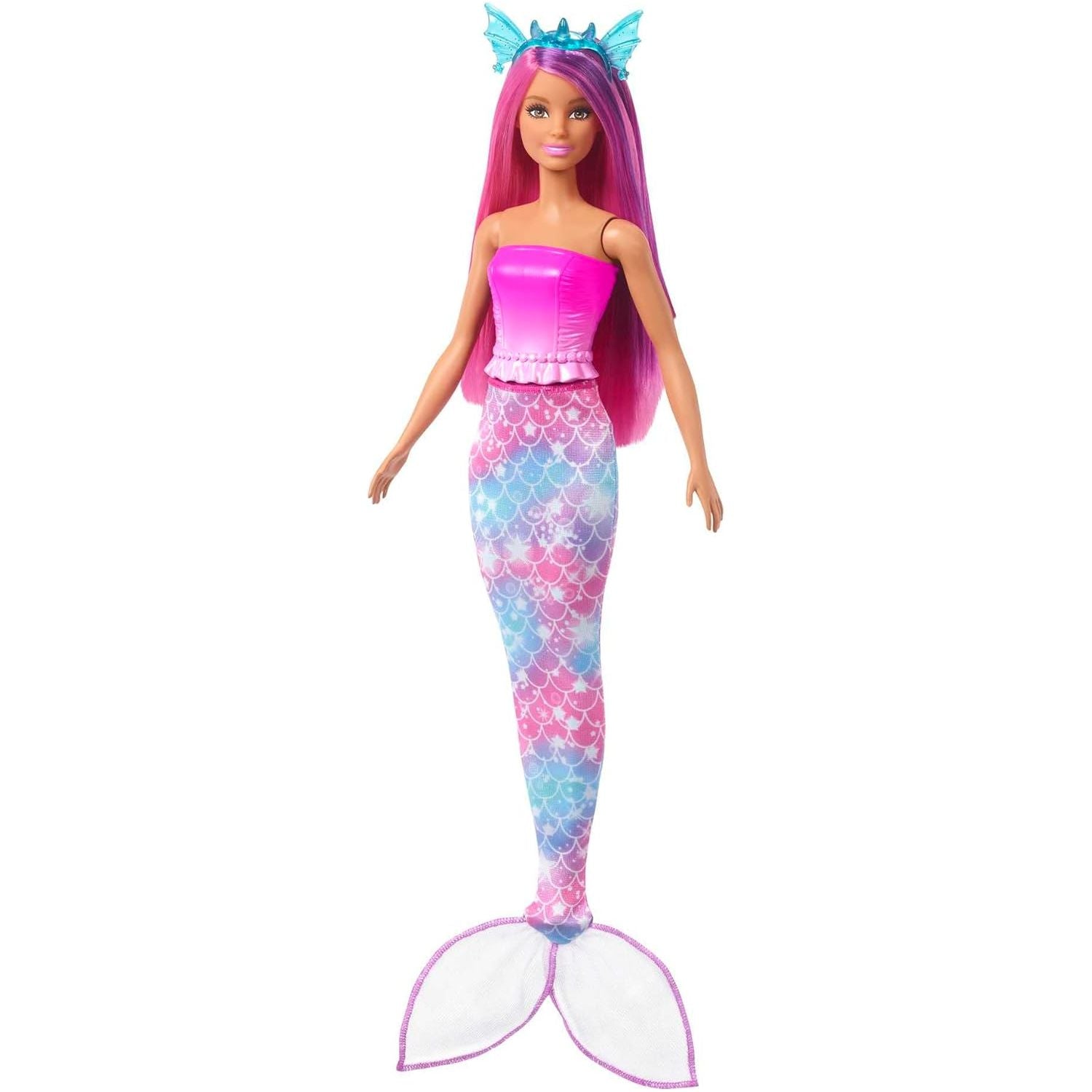 Mattel - HLC28 - Barbie Dreamtopia Puppe mit Meerjungfrauenschwanz und Baby-Einhorn