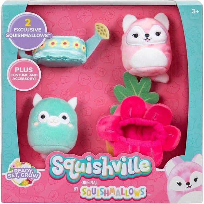 Squishmallows - SQM0057R - Squishville - Weiches Plüsch-Spielset, Mini-Plüsch-Squishmallows