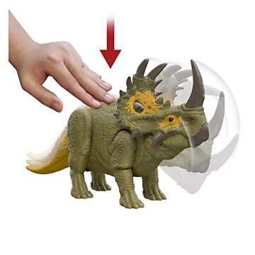 Mattel - HDX43  -Jurassic World Roar Strikers Sinoceratops