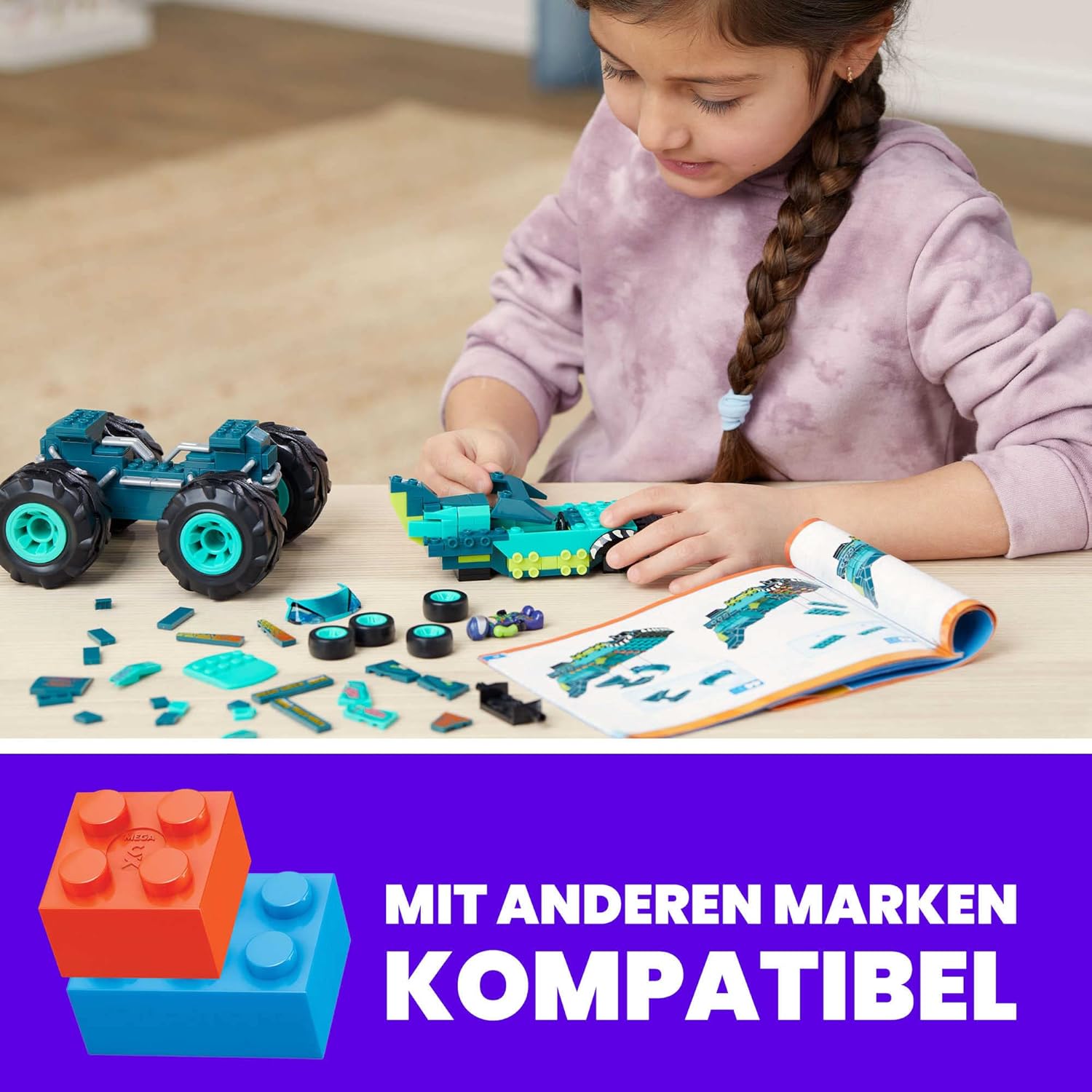 Mattel HDJ95 - Hot Wheels - Mega Construx - Mega-Wrex, Bauset mit 187 Teile