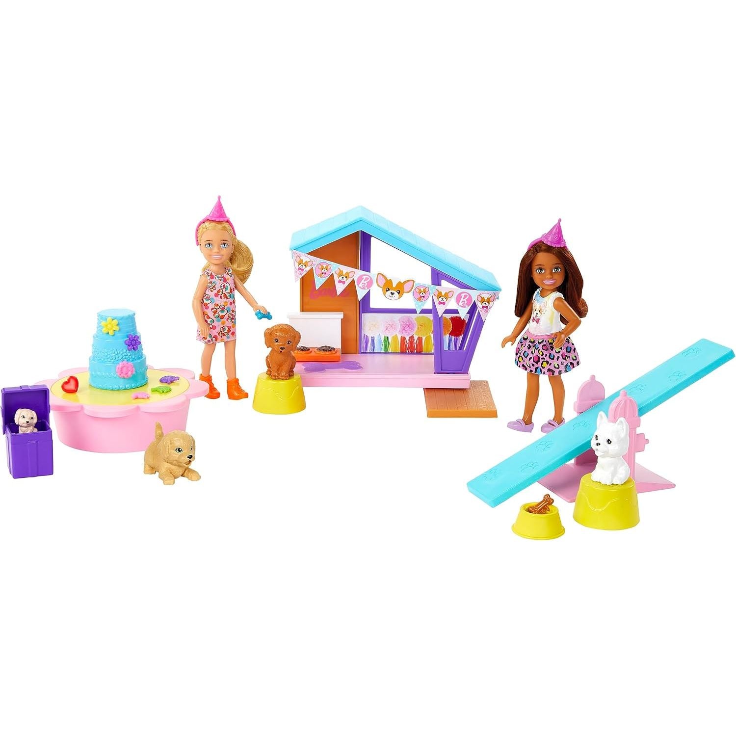 Mattel - HJY88 - Barbie Celebration Fun Chelsea Hundeparty