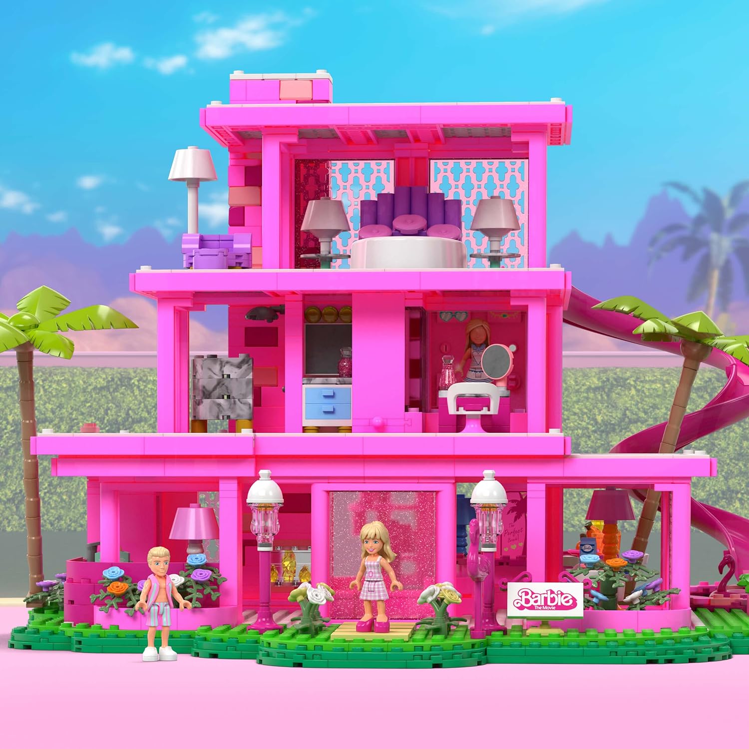 Mattel HPH26 - MEGA Barbie DreamHouse, Konstruktionsspielzeug,