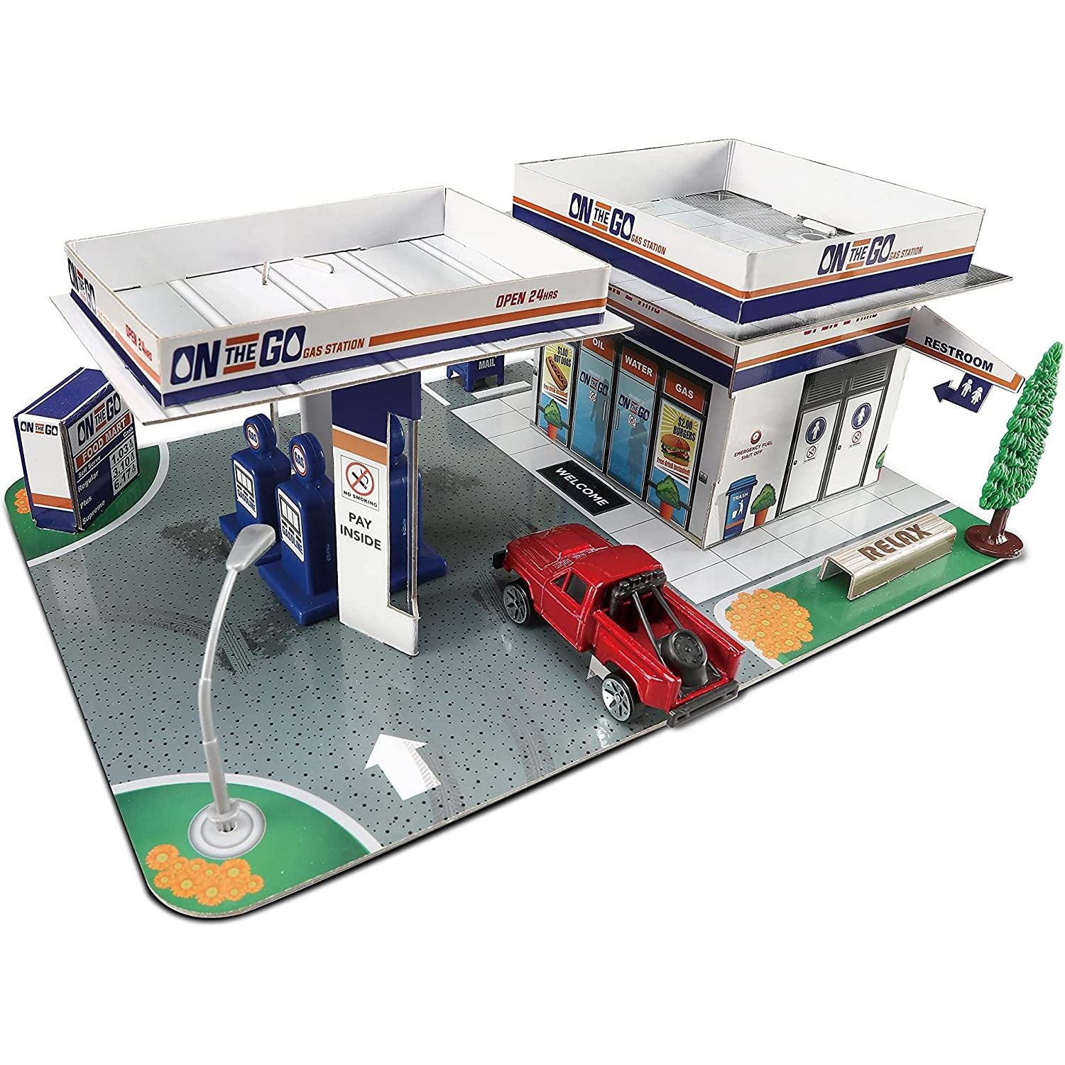 Maisto Fresh Metal - Konstruktions-/Spielset Tankstelle inkl. Auto