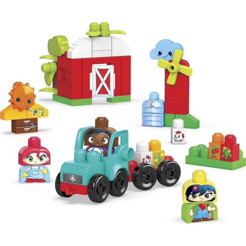 Mattel - Mega Bloks - Fisher Price - Green City Farm wächst und schützt - HDL07 - Bausteine für Kinder