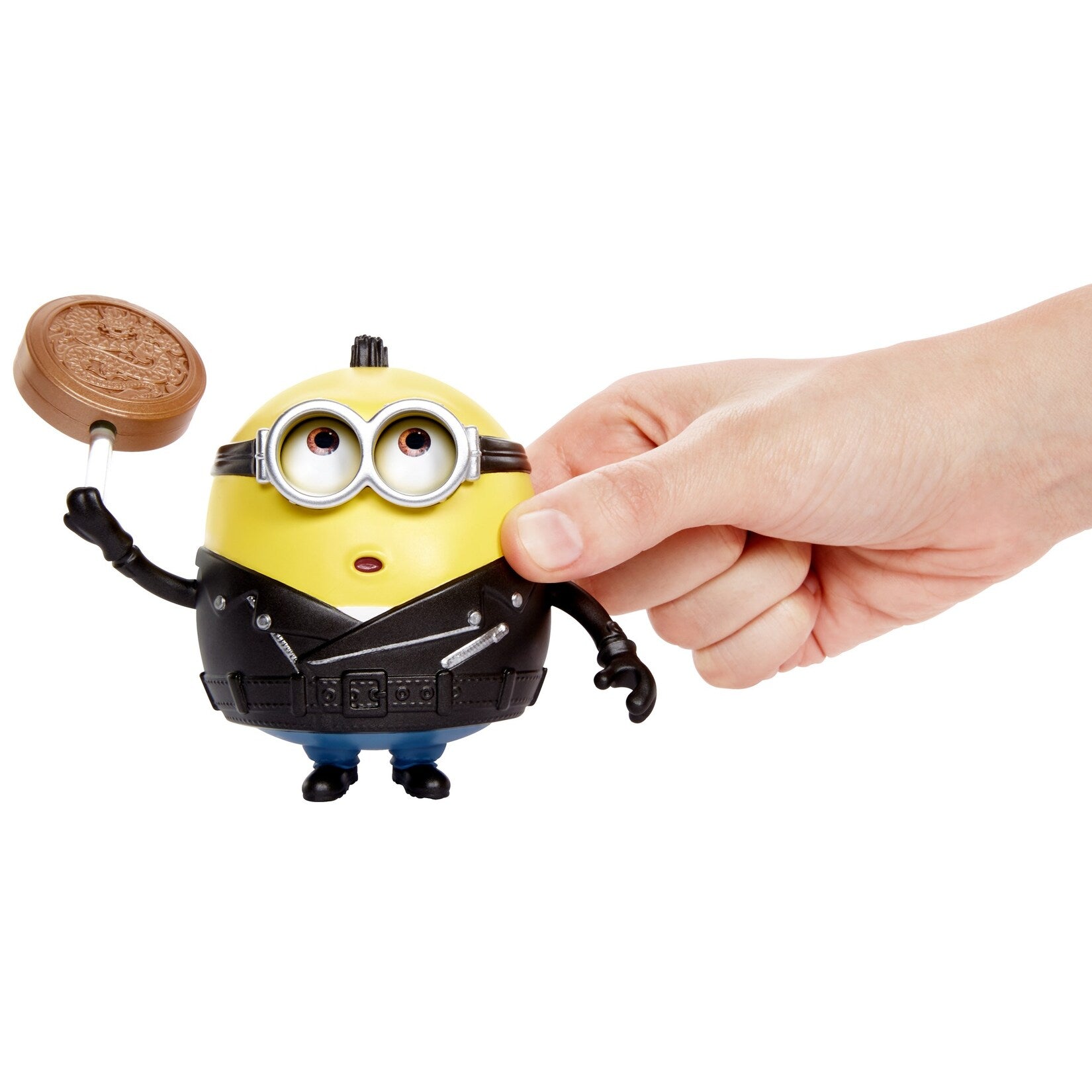 Minions - ,,Minions: Auf der Suche nach dem Mini-Boss" Otto Actionfigur, ca. 10 cm, Filmfigur-Spielzeug mit Stein