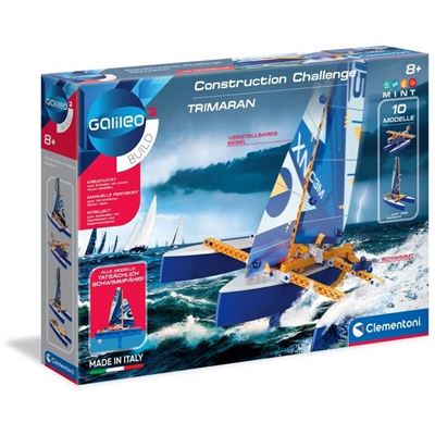 Clementoni - Galileo - Construction Challenge - Trimaran 59108 , Technik-Bausatz