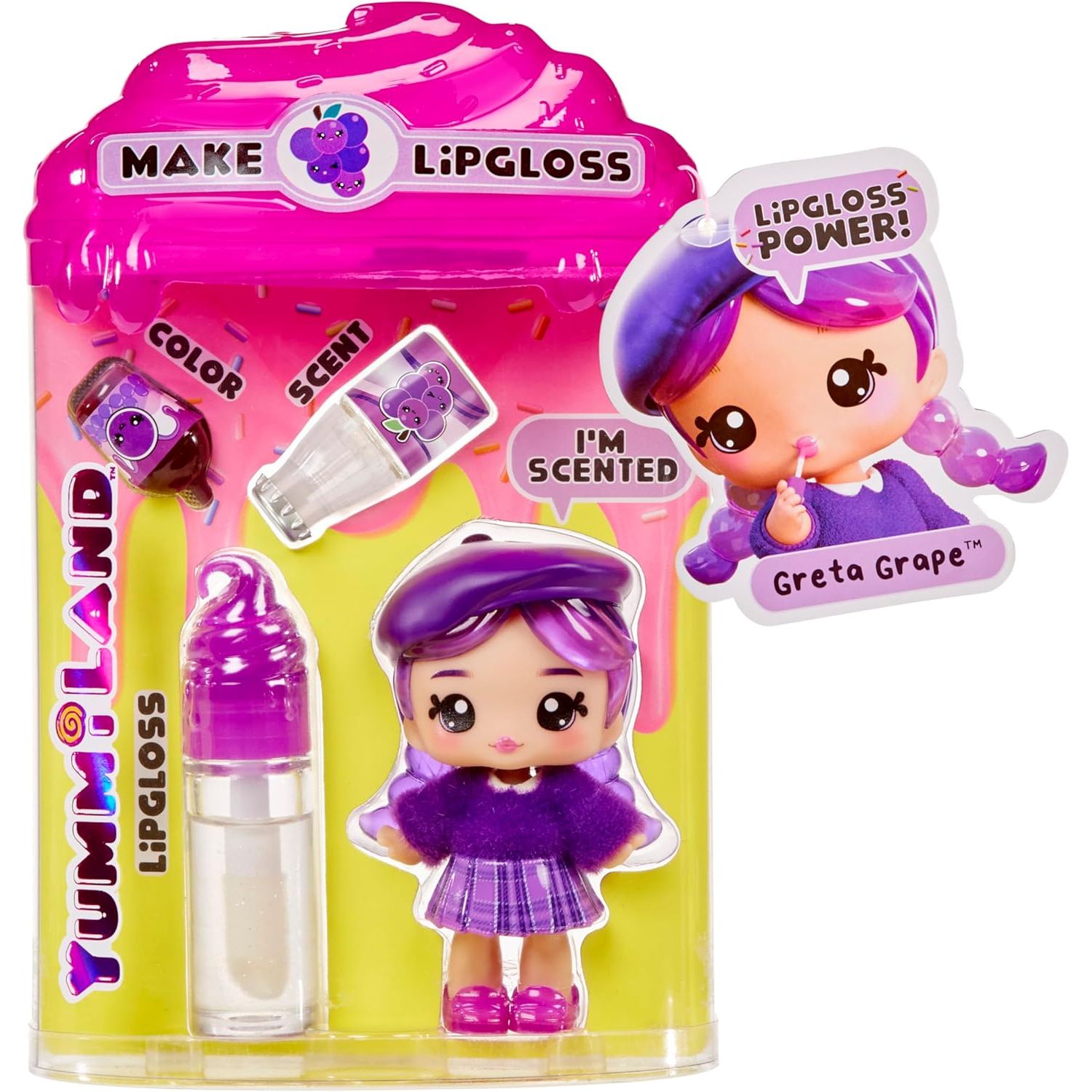 MGA - 120698-EUC - Yummiland - Duftende Puppe mit DIY Lipgloss-Set