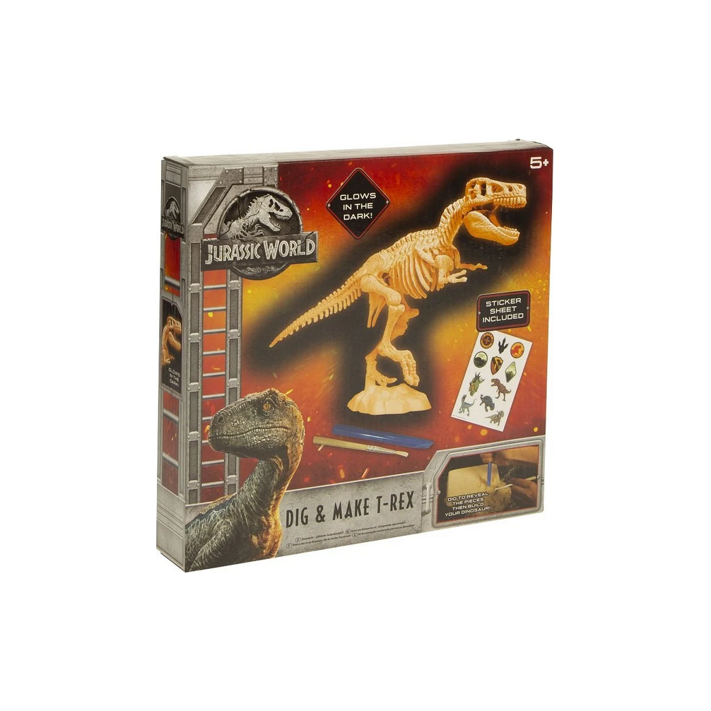 RMS - Jurassic World - Kreativset, Ausgrabungsset, T-Rex, Glows in the dark