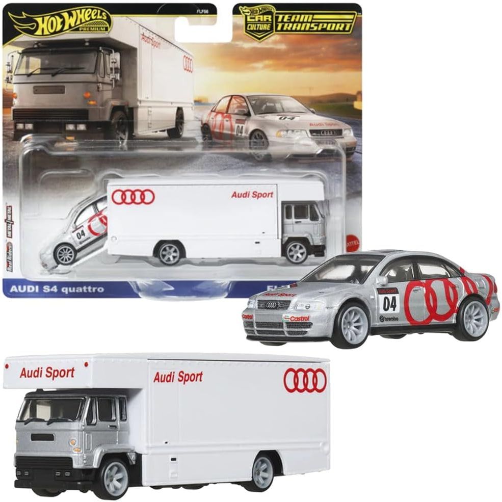 Mattel - FLF56 - Hot Wheels - Premium Team Transport, 2-er Pack, Car Culture