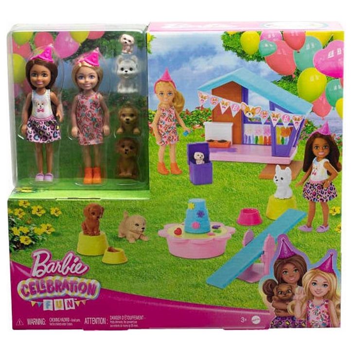 Mattel - HJY88 - Barbie Celebration Fun Chelsea Hundeparty