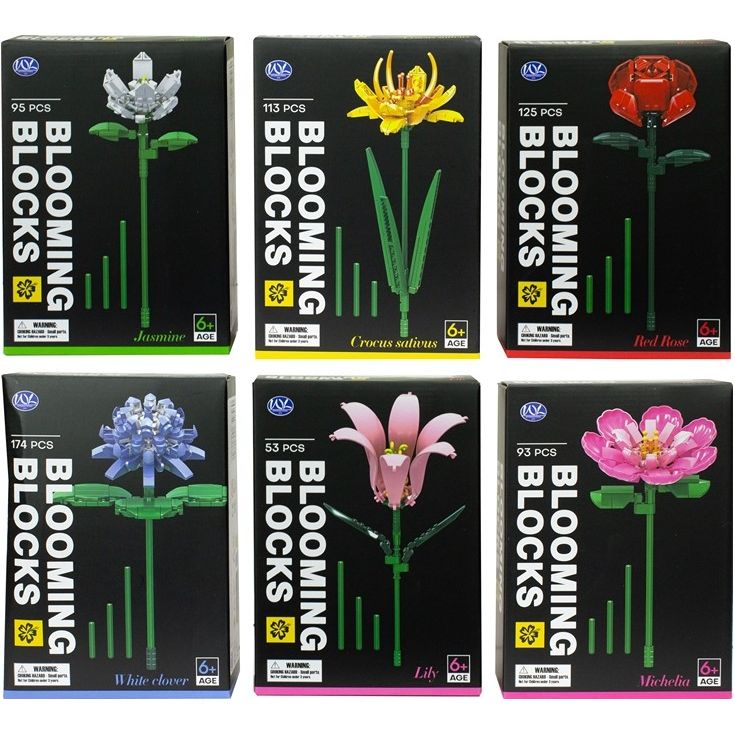 Blooming Blocks - 65956 - Klemmbausteine - verschiedene Blumen