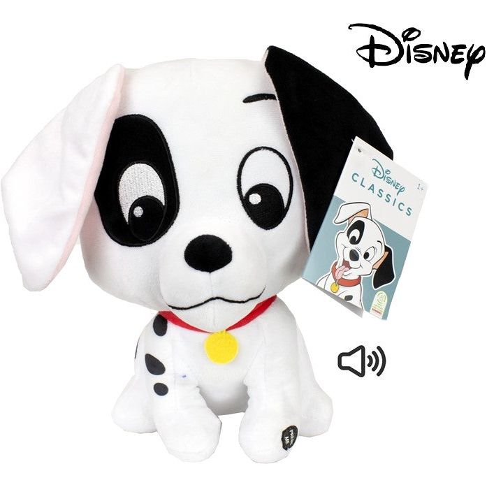 Disney - Dalmatiner mit Sound und Bighead ca 28cm Plüsch - 101 Dalmatiner, Plüschtier, Kuscheltier