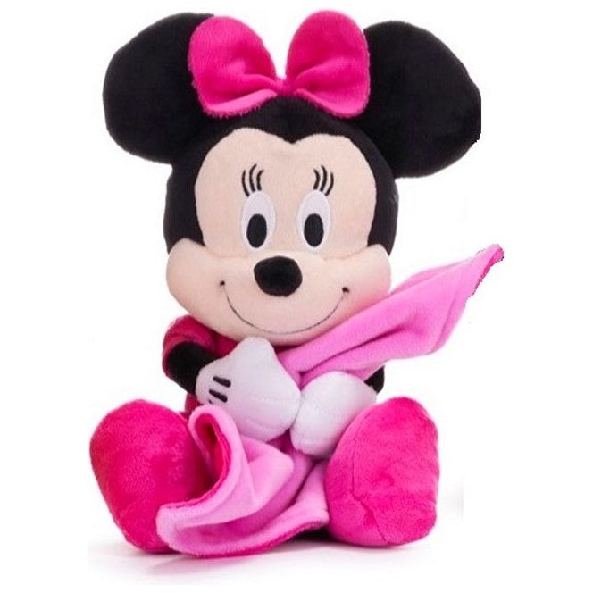 Disney -  Plüschtier - Mickey Mouse oder Minnie Mouse mit Kuscheldecke 22cm