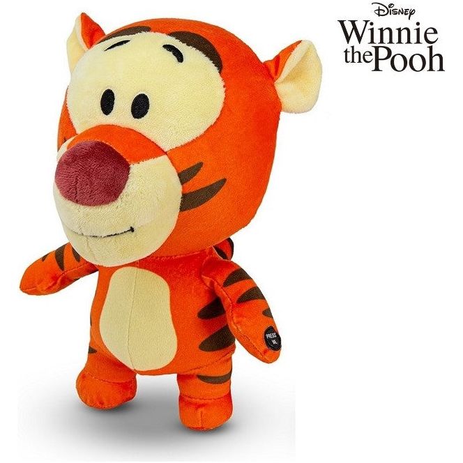 Disney - Winnie Pooh mit Sound und Bighead ca 30cm Plüsch - Tigger der Tiger, Plüschtier, Kuscheltier
