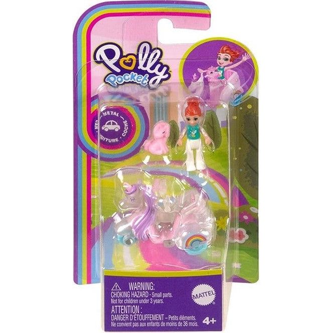 Mattel - HKV55 - Polly Pocket Fahrzeug mit Figur, verschiedene Spielsets zur Auswahl