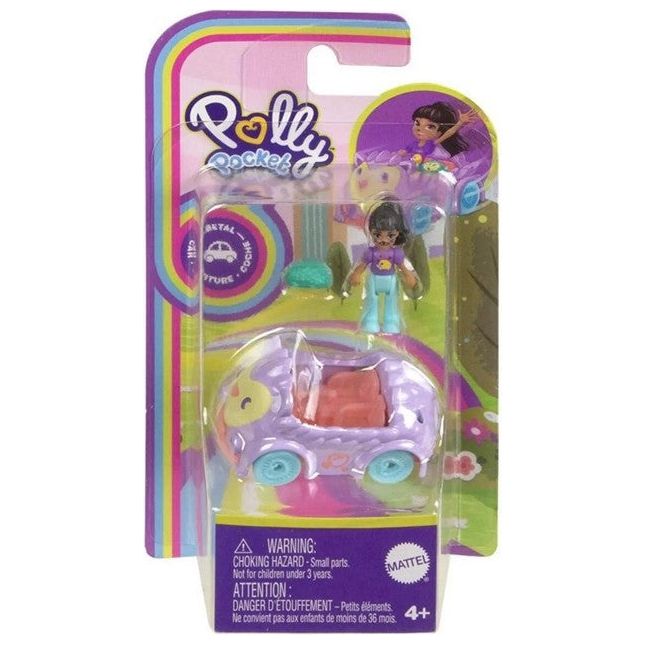 Mattel - HKV55 - Polly Pocket Fahrzeug mit Figur, verschiedene Spielsets zur Auswahl