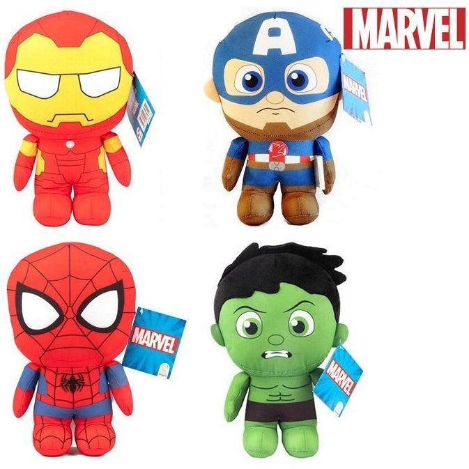 Marvel Superhelden Plüsch Kuscheltier mit Sound (Iron Man / Spiderman / Hulk / Captain America) 28cm