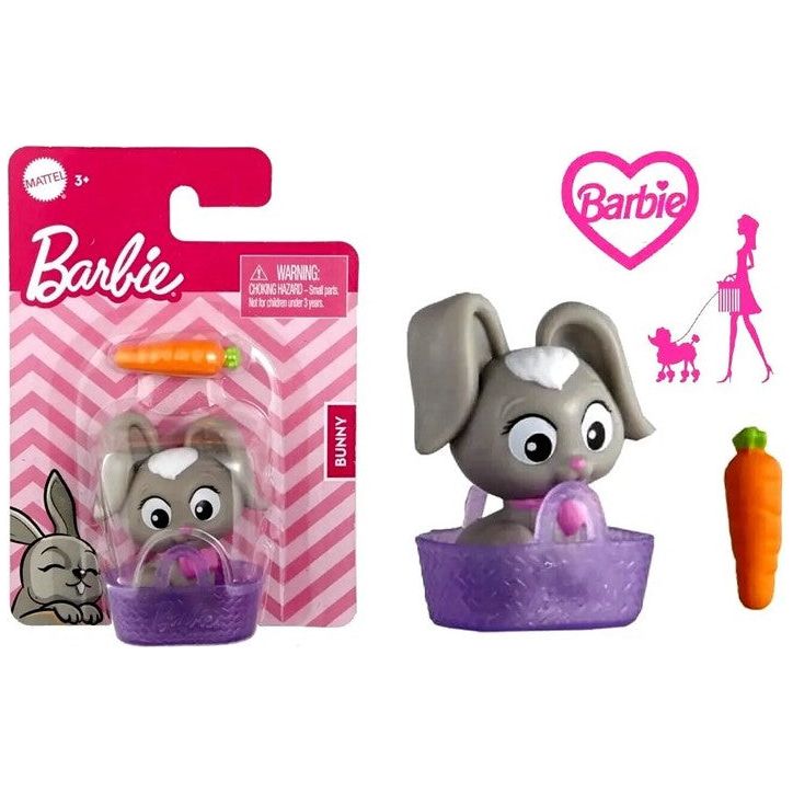 Mattel GWW19 - Barbie - Tier-Baby Figur im Körbchen, Spielfigur