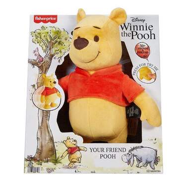 Mattel HHL46 - Disney - Winnie the Pooh - Plüschfigur, 30 cm, Sing-und Gehfunktion, Dein Freund Winnie Puuh