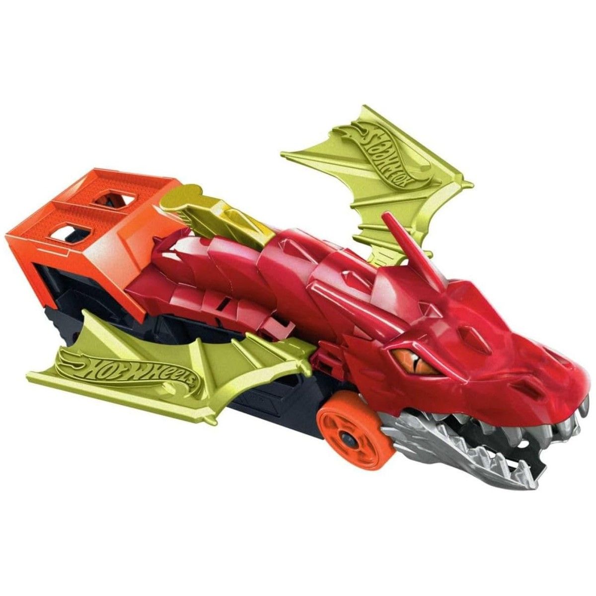 Mattel - GTK42 - Hot Wheels - City - Drachen Starter-Transporter mit einen Fahrzeug 1:64