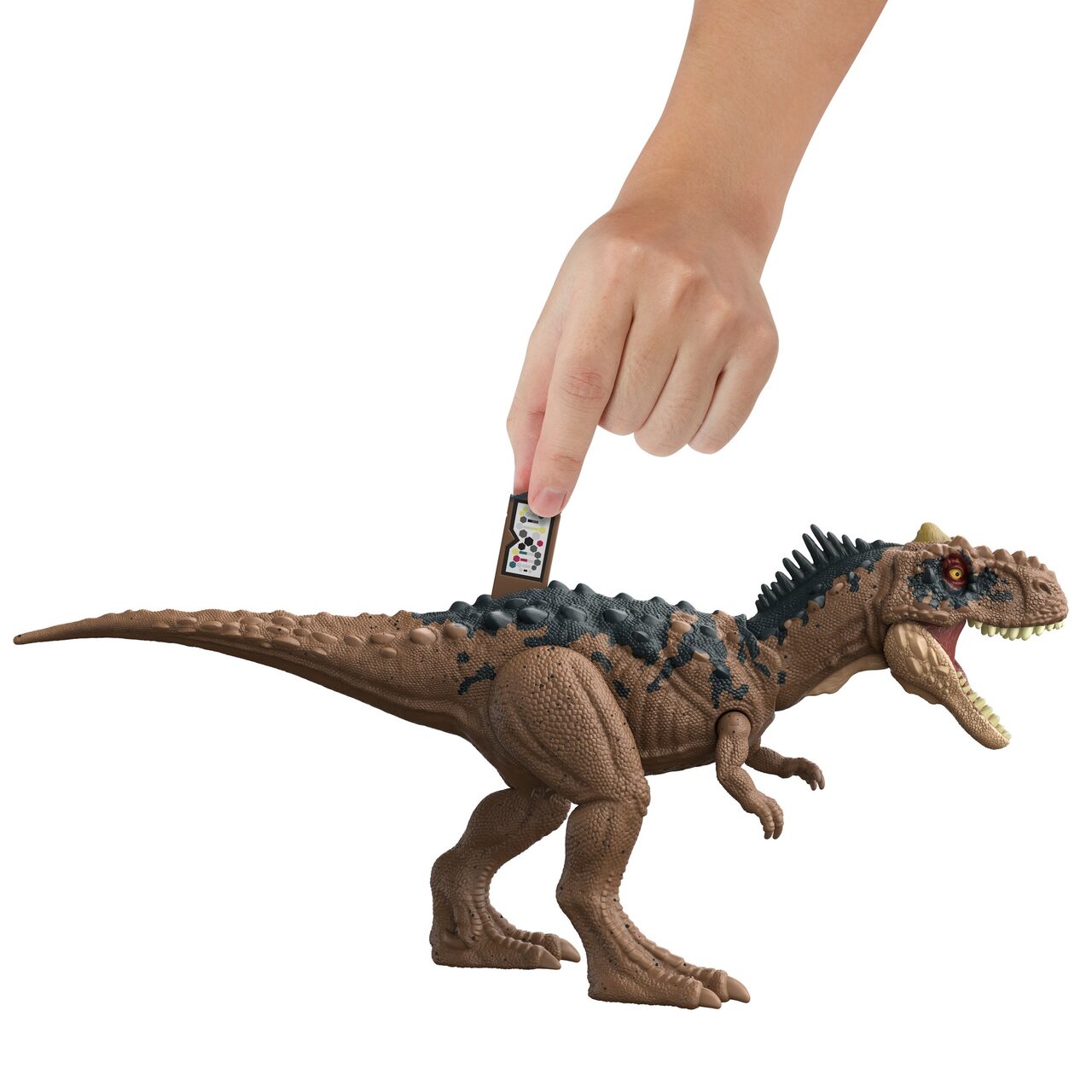 Mattel HDX35 - Jurassic World Roar Strikers Rajasaurus Dinosaurier Spielzeug