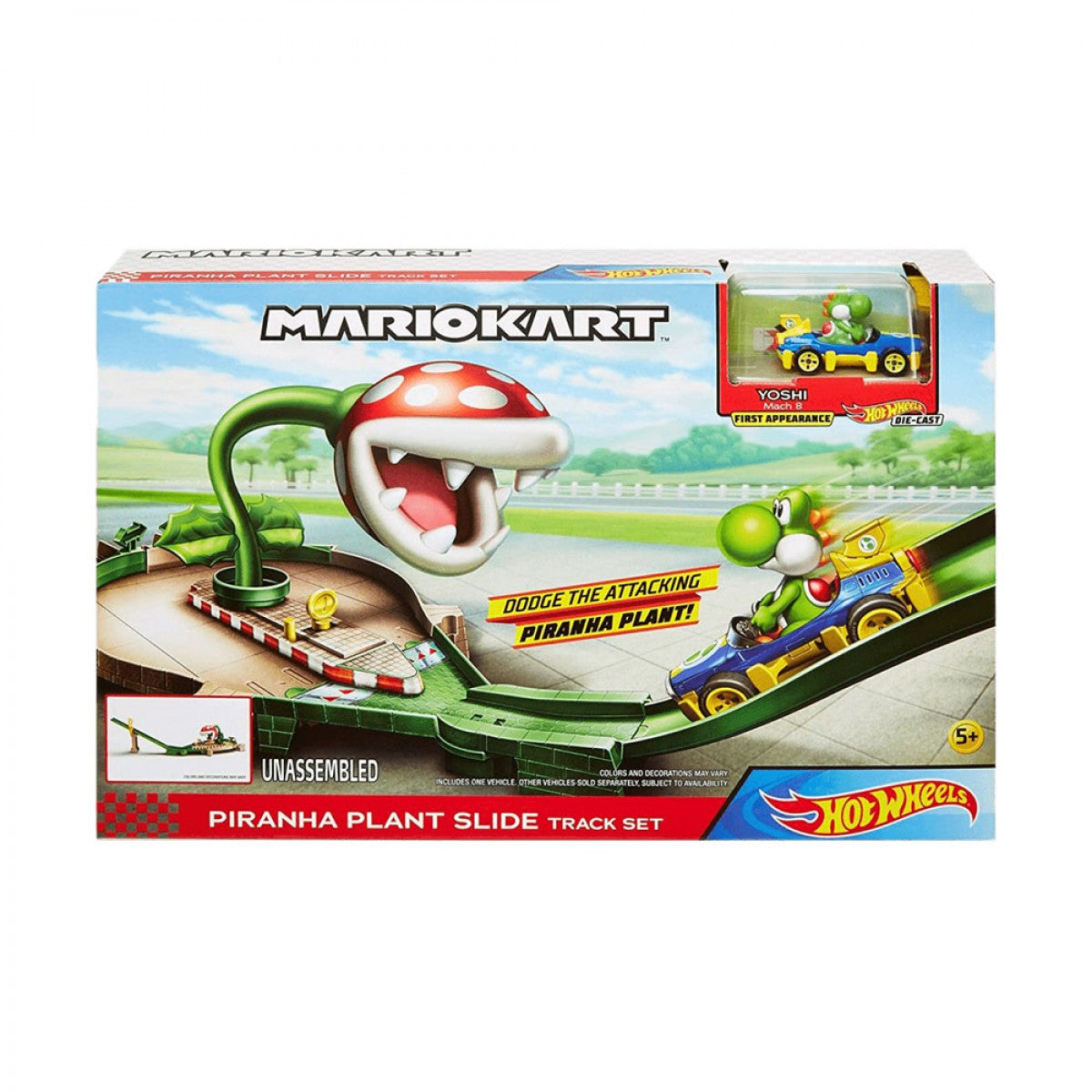 Hot Wheels - GCP26 - Mario Kart - Verrückte Kreaturen, Spielset, Rennstrecken