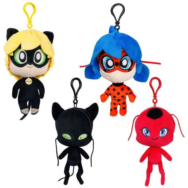 P.M.I. Miraculous Clip-On-Plüschfiguren Schlüsselanhänger