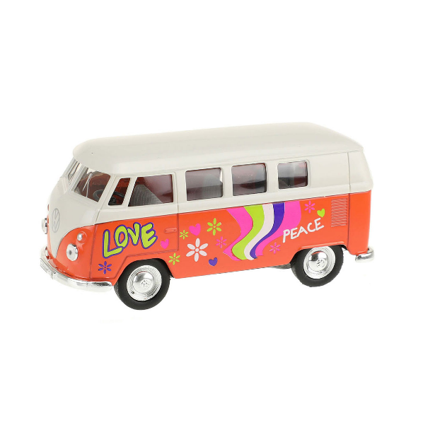Welly - 21551Z - Volkswagen - 1963 VW Flower Bus, Die-Cast, Pull Back, 1:32, Spielzeugauto