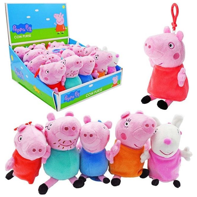 Peppa Pig Plüsch Schlüsselanhänger mit Geldfach