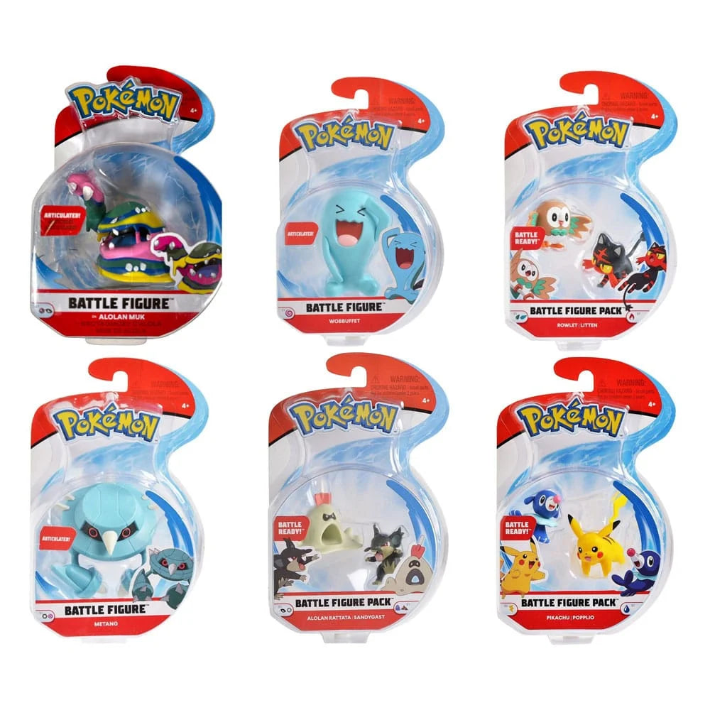 Jazwares Pokemon Battle Pack Figur Minifiguren Sortiment 5 cm, Spielfigur, Actionfigur