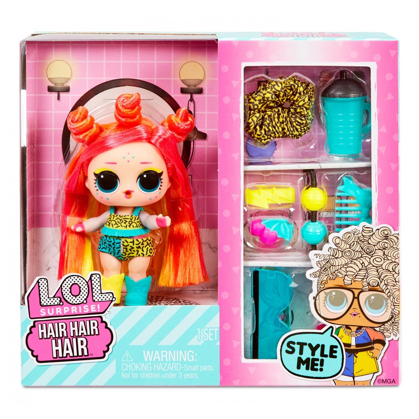 MGA LOL Surprise Hair Hair Hair Sammelpuppe - Puppe mit Haaren zum Frisieren - 10 Überraschungen zum Auspacken - Inkl. Outfit und Accessoires