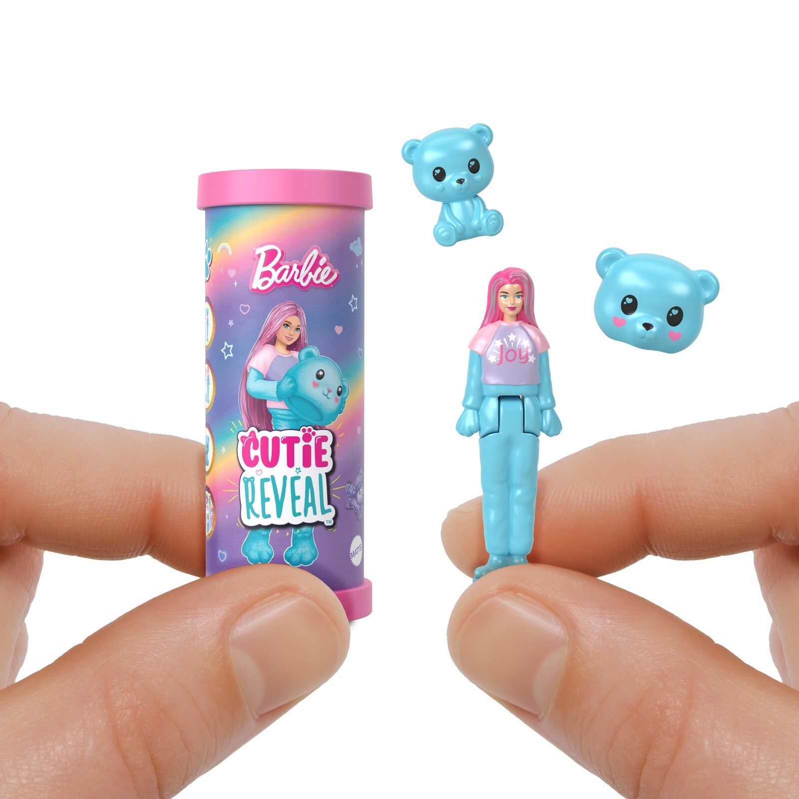 Mattel - JCR15 - Barbie - Mini Barbie Land - Cutie Reveal - Mini Puppe mit Haustier