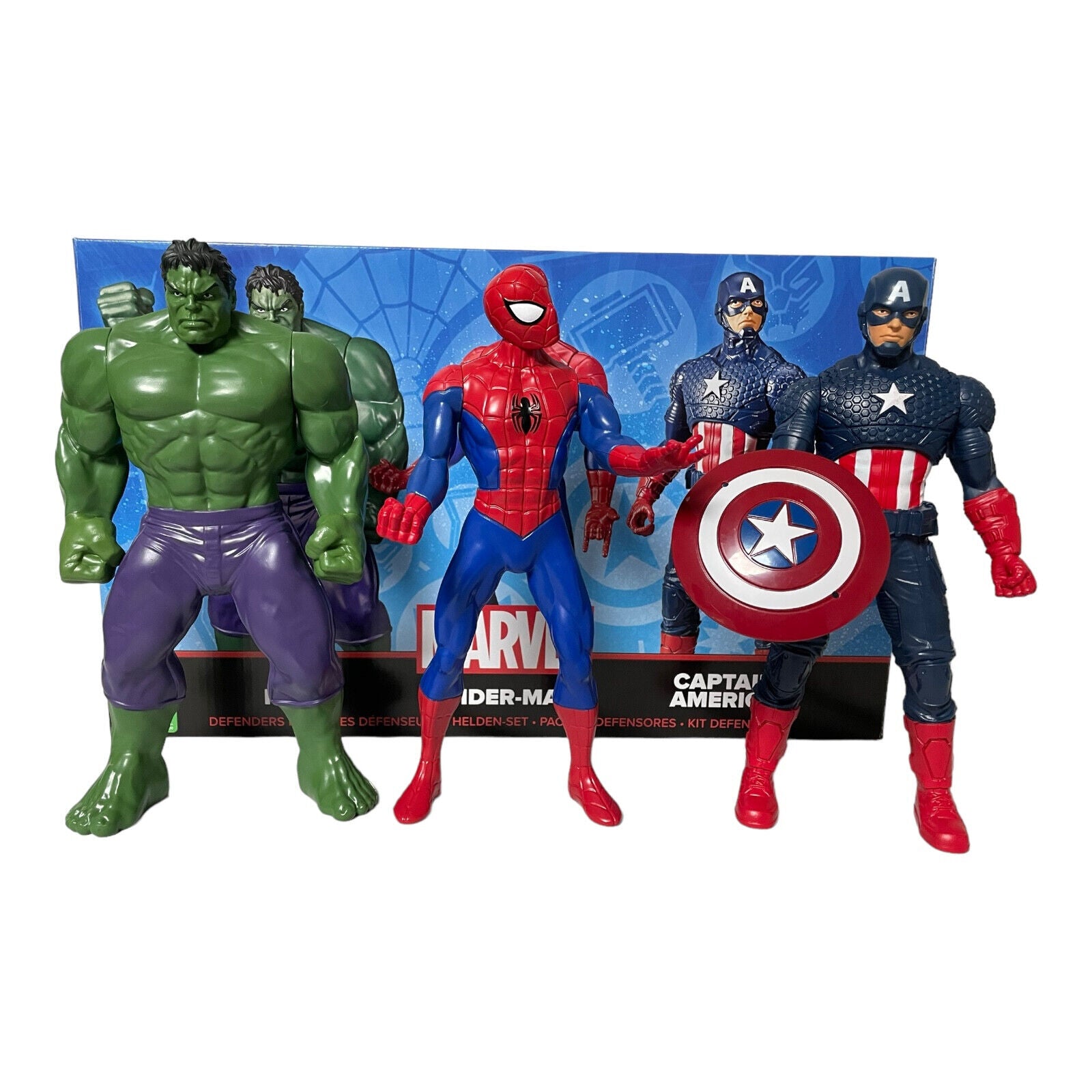 HASBRO - Marvel Actionfiguren - Hulk, Spider-Man, Captain America - Set 3er Pack ca 25 cm