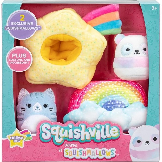 Squishmallows - SQM0057R - Squishville - Weiches Plüsch-Spielset, Mini-Plüsch-Squishmallows