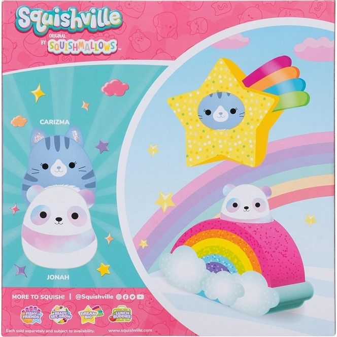 Squishmallows - SQM0057R - Squishville - Weiches Plüsch-Spielset, Mini-Plüsch-Squishmallows