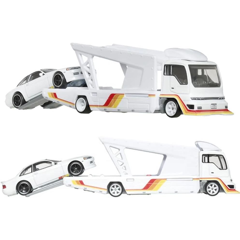 Mattel - FLF56 - Hot Wheels - Premium Team Transport, 2-er Pack, Car Culture