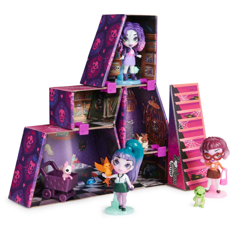 Spin Master 6064942 - Zombaes Forever - Wild Vibes - Spielset, Puppenhaus mit Spielfiguren und Zubehör, Anandoned Pet Shop