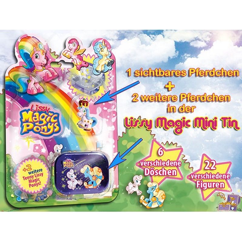 Lissy Magic Ponys Sammelfiguren im Blister 3er-Pack + Dose