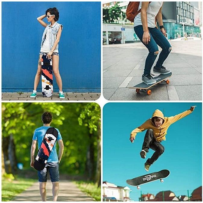Disuppo -  Skateboard "Skate"+ Rucksack 80cm, Outdoor